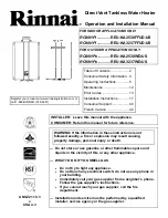 Rinnai RC80HPE Operation And Installation Manual preview