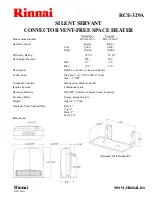 Предварительный просмотр 1 страницы Rinnai RCE-329A Specifications