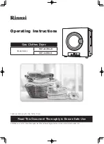 Rinnai RDT-62-RM-S Operating Instructions Manual preview