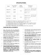 Preview for 3 page of Rinnai REH-10T Owner'S Operation And Installation Manual