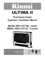 Предварительный просмотр 1 страницы Rinnai REH-311FT(B) Operation & Installation Manual