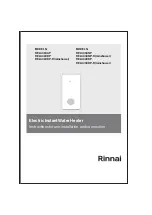 Preview for 1 page of Rinnai REI-A330DP Instructions For Use, Installation, And Connection