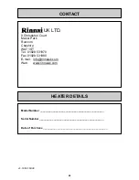 Preview for 44 page of Rinnai REU-1110FFU(F)-E Installation And User Manual