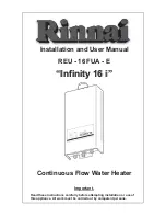 Rinnai REU-16FUA-E Infinity 16 i Installation And User Manual preview