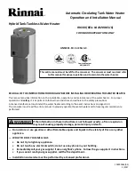 Rinnai REU-VA1320WF-US Operation And Installation Manual предпросмотр