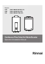 Rinnai REU-VCM2837FF Operation & Installation Manual предпросмотр