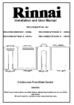 Preview for 1 page of Rinnai REU-VR2632FFUD - 26i Installation And Use Manual