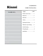 Preview for 1 page of Rinnai RH-9025A Instruction Manual