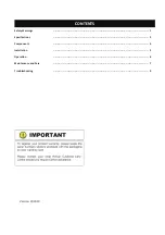 Preview for 2 page of Rinnai RH-C2859-SSW Operation & Installation Manual