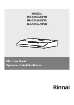 Rinnai RH-S65A-SSVR Operation & Installation Manual preview