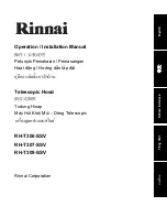 Rinnai RH-T306-SSV Operation & Installation Manual preview