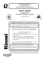 Rinnai RHFE-1004FA Conversion Manual preview