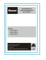 Rinnai RINV25R-A Installation Manual preview