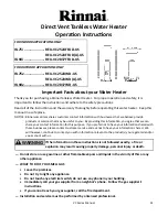 Предварительный просмотр 31 страницы Rinnai RL75e REU-VC2528WD(A)-US Installation And Operation Manual