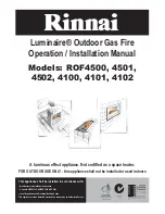 Preview for 1 page of Rinnai ROF4100 Operation & Installation Manual