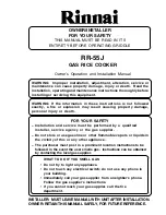 Preview for 1 page of Rinnai RR-55J Owner'S Operation And Installation Manual