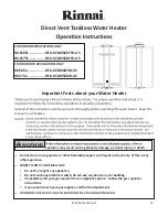 Предварительный просмотр 51 страницы Rinnai RUCS65i series Installation And Operation Manual