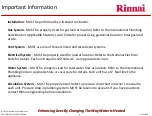 Предварительный просмотр 9 страницы Rinnai Sensei N-Series Service Presentation