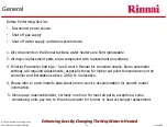 Предварительный просмотр 11 страницы Rinnai Sensei N-Series Service Presentation