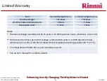 Предварительный просмотр 83 страницы Rinnai Sensei N-Series Service Presentation