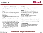 Предварительный просмотр 85 страницы Rinnai Sensei N-Series Service Presentation