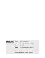 Preview for 24 page of Rinnai SG2152HP Installation Manual