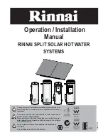 Rinnai SPLIT SOLAR Operation & Installation Manual предпросмотр