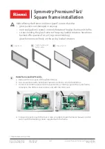 Preview for 1 page of Rinnai Symmetry Premium Flat Installation