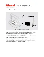 Rinnai Symmetry RDV3610 Installation Manual предпросмотр