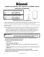 Предварительный просмотр 66 страницы Rinnai V65e Installation And Operation Manual