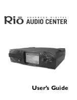 Preview for 1 page of Rio Advanced Digital Audio Center User Manual