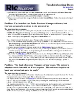 Preview for 6 page of Rio Digital Audio Receiver Frequently Asked Questions Manual