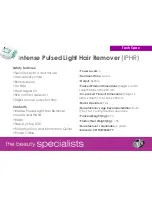 Preview for 7 page of Rio Intense Pulsed Light Hair Remover Product Overview