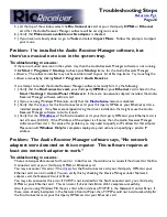 Preview for 26 page of Rio RECEIVER Frequently Asked Questions Manual