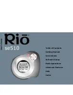 Rio SE510 User Manual preview