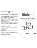 Preview for 1 page of Riobel Bridge series Installation Manual