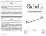 Riobel Classic Towel Bar Installation Manual предпросмотр