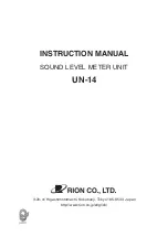 Rion UN-14 Instruction Manual предпросмотр