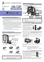 rionet HA-72P Instruction Manual preview