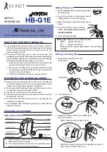 rionet Joyton HB-G1E Instruction Manual preview