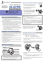 rionet RISA HI-G7PR Instruction Manual preview