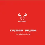 Riotoro CR1288 PRISM Installation Manual предпросмотр