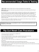 Preview for 44 page of Rip curl MAUI TIDE Manual