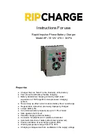 Preview for 1 page of RIPCHARGE AP-18 12v Instructions For Use Manual