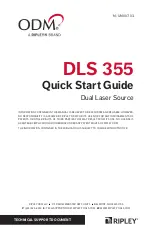 Ripley ODM DLS 355 Quick Start Manual предпросмотр