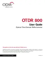 Ripley ODM OTDR 800 User Manual предпросмотр