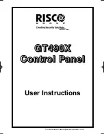 Risco gt490x User Instructions предпросмотр