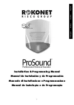 Risco Rokonet ProSound Installation & Programming Manual preview