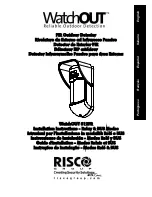 Preview for 1 page of Risco watchout 312PR Installation Instructions Manual