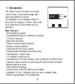 Preview for 3 page of Rish PFC 08L Operation Manual